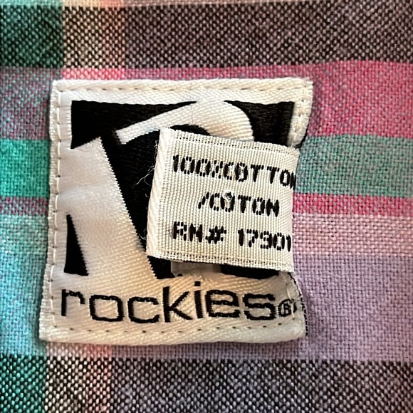 Rockies Long Sleeve Western Style Button Down Plaid Shirt Size M - Picture 14 of 16